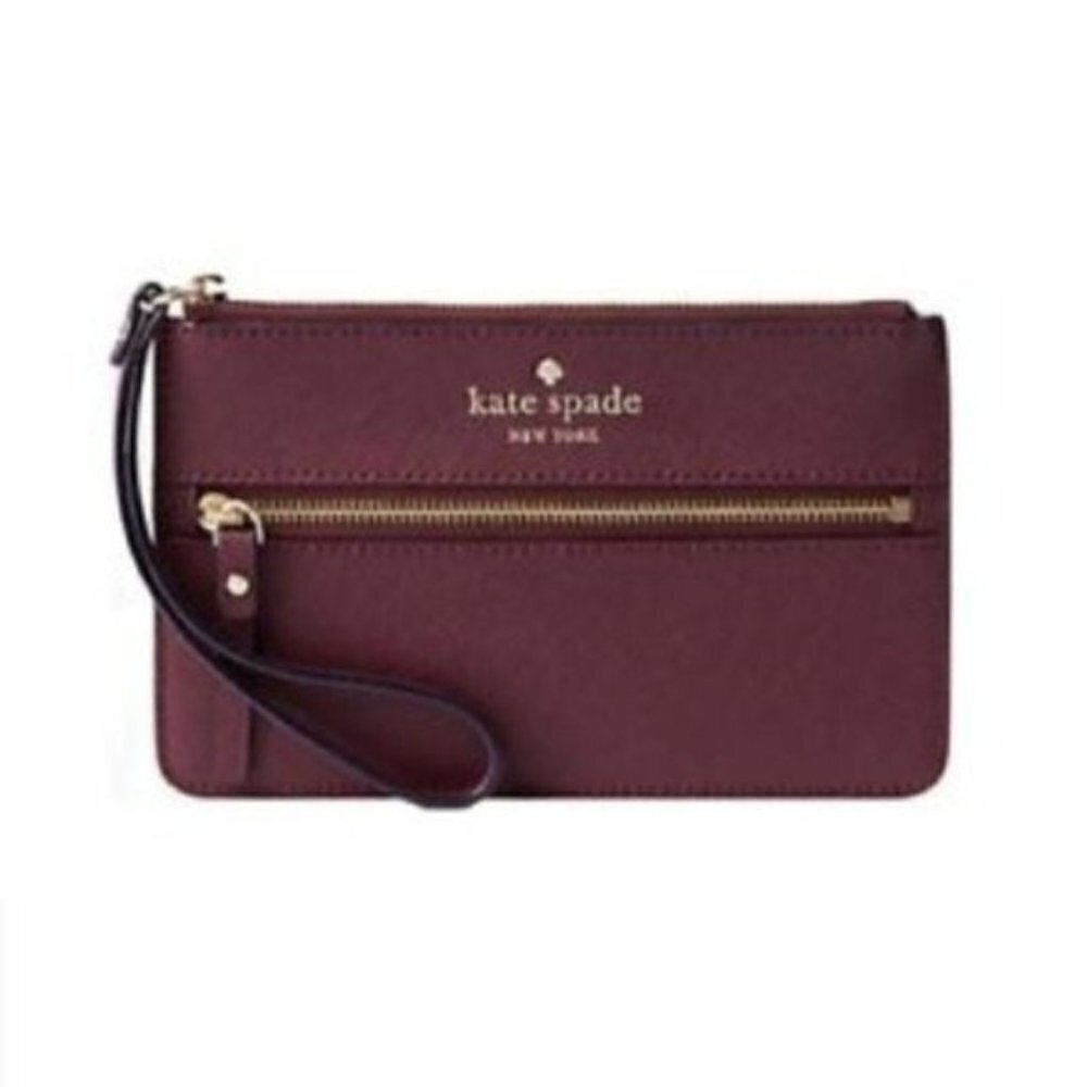 Kate Spade Wristlet Mikas Pond Bee Mulled Wine Wallet